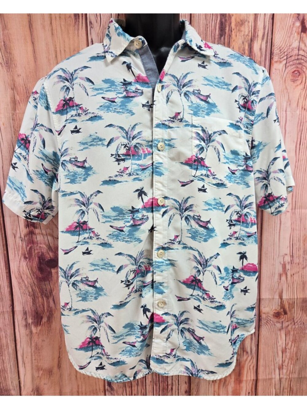 Tommy Bahama Mens Tropical Print Short Sleeve Shirt Medium